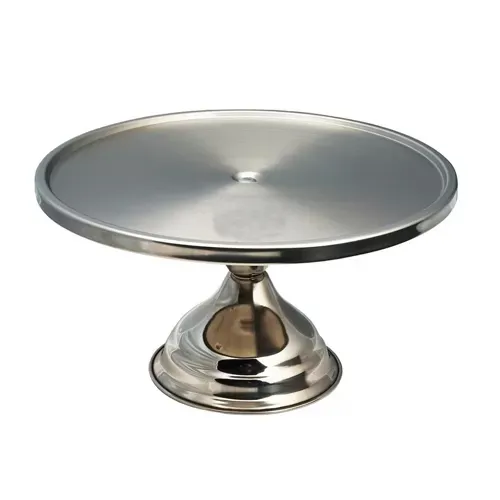 Airdue Round Stainless Steel Cake & Pizza Stand 12-Inch