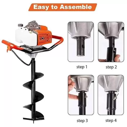 AG63-DC 63.3cc Hand Push Gasoline Ground Earth Auger Post Hole Digger WITHOUT DRILL BIT