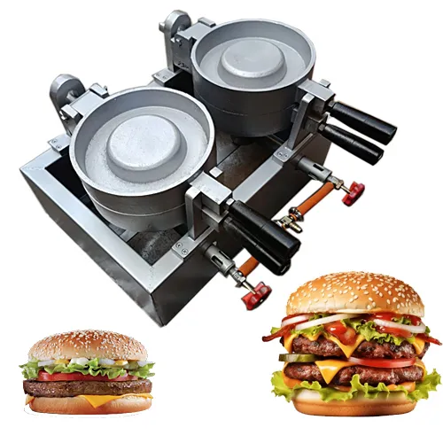Commercial Double Gas UFO Burger Press Machine