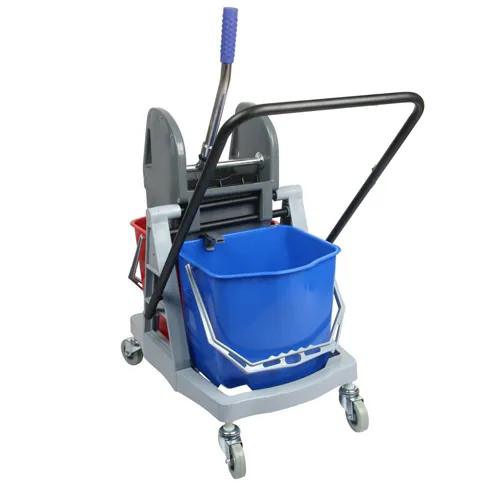 Plastic-Double-Bucket-Mop-Wringer-Trolley-40-Liter-Capacity-YEZTM