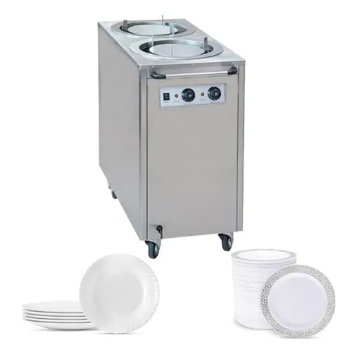 Commercial Double Plate Warmer for 100 Plates 800W 