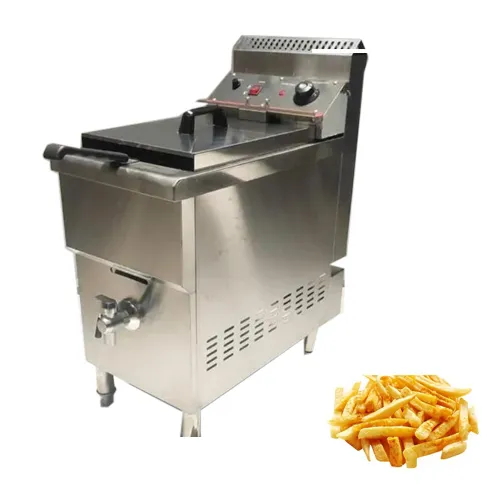 Commercial 16 liter Gas Deep Fryer Machine With Autocut