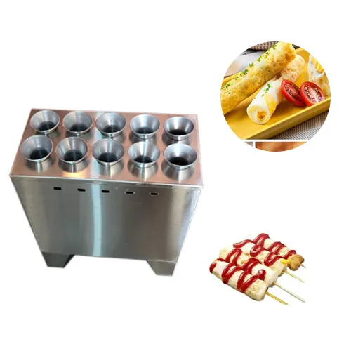 Commercial Gas Powered 10 Tube Egg & Chicken Sausage Roll Maker