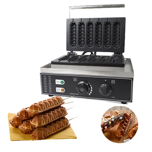 Commercial 6 Slot Electric Corn Stick Waffle Maker