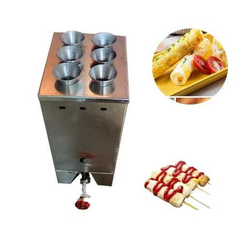 Gas Powered Commercial 6 Tube Egg Sausage Roll Maker