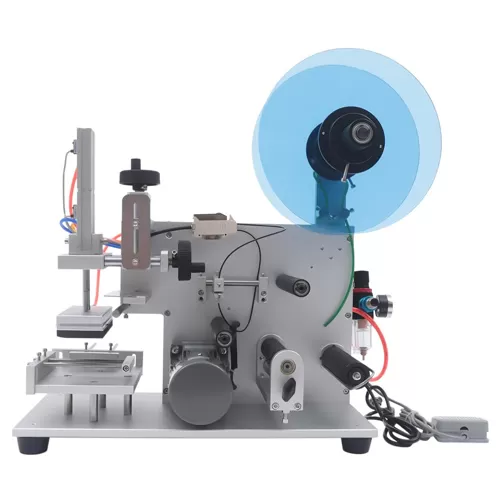 ﻿ Semi Auto Labeling Machine for Flat Surface With Coding