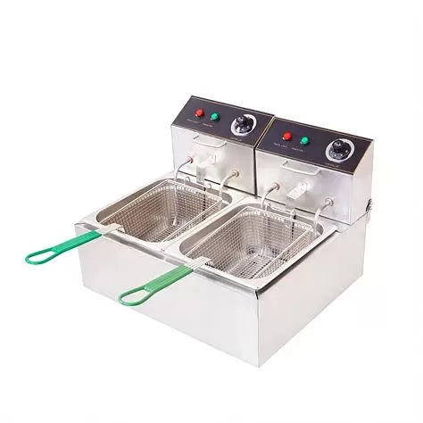 Double Pan Electric Deep Fryer 8+8 Liters for Commercial use