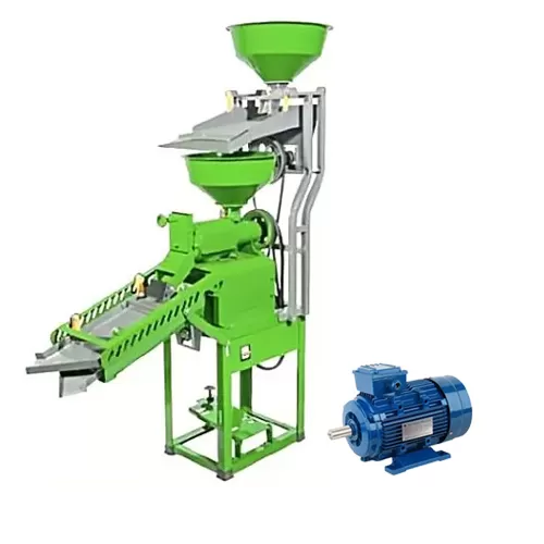 3 in 1 De-Stoner with Vibrator Single Rice Mill 3 Hp 200 Kg