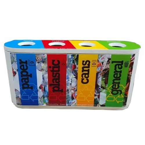 Premium Quality Color-Coded Quattro Recycle Waste Bin, 60 Liter