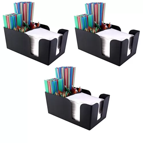 Airdue Set of 3 Plastic Bar Caddy Organizers