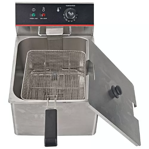 Electric Single Deep Fryer Machine 6 Liter For Commercial Use