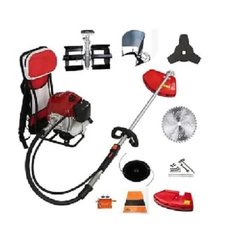 Backpack Petrol Brush Cutter, 2 Stroke 52cc With Tiller Attachment