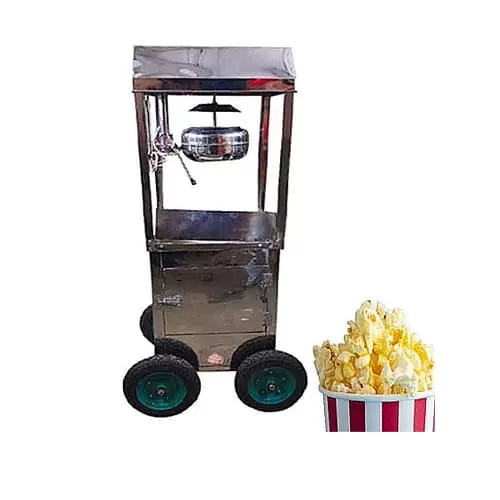 Trolley Type Gas Popcorn Machine, 500grams per batch