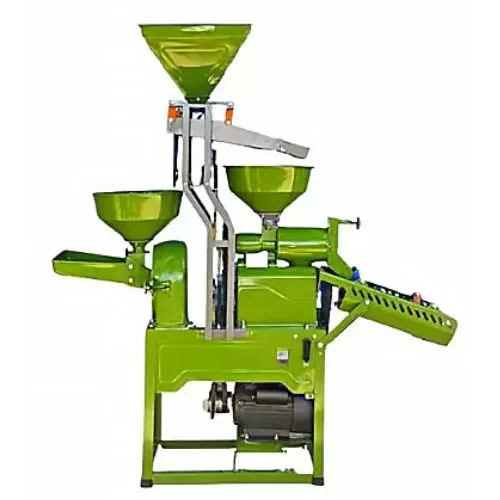 4 in 1 De-Stoner with Vibrator Combined Rice Mill 3 Hp 200 Kg