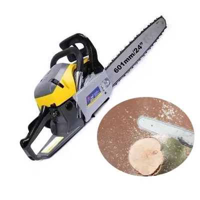 YKing 63CC Petrol Chainsaw 24inch, Tree Log Cutting Machine