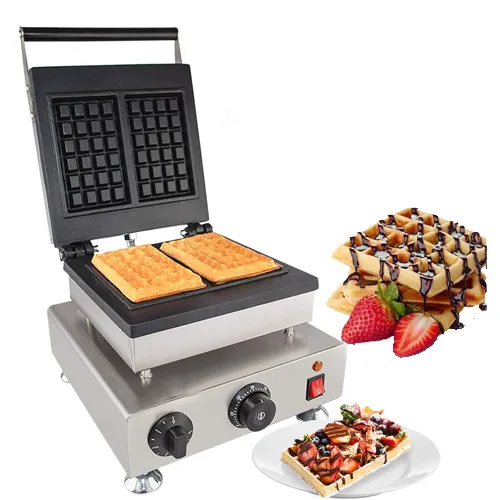Rectangular 2 Waffle Maker 1600W High Power
