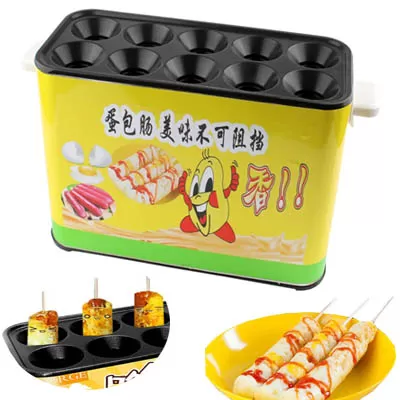 Electric Egg Sausage Roll Machine 10 Tubes