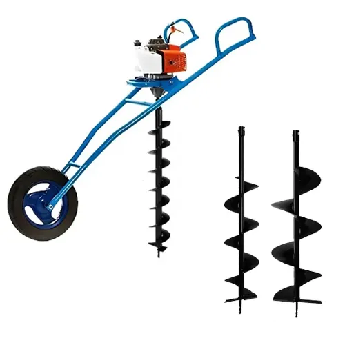 Trolley 63CC Earth Auger Machine with 6inch & 8inch Auger Bit
