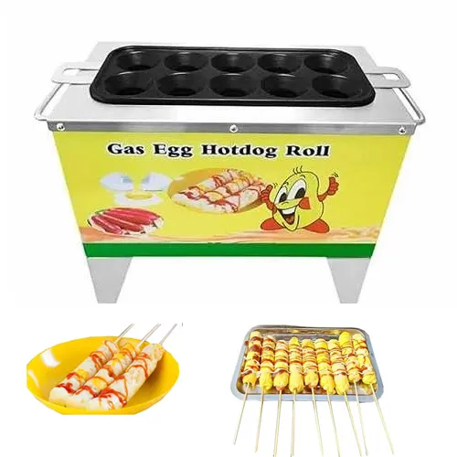 Gas Egg Sausage Roll Machine 10 Tubes