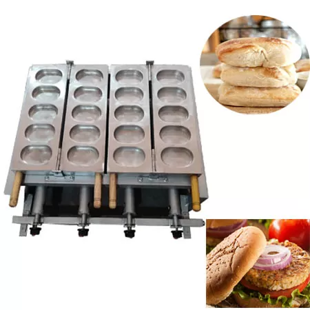 10 Egg Bread Burger Making Machine Gas Operated