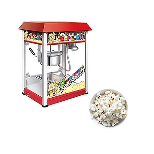 Commercial Electric Popcorn Machine, 1500W, 300grams per batch