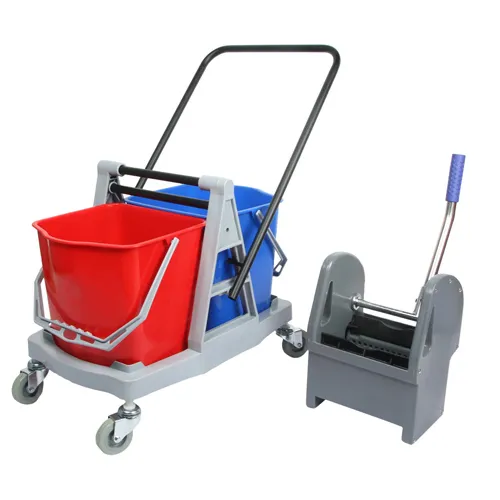 Plastic-Double-Bucket-Mop-Wringer-Trolley-40-Liter-Capacity-YEZTM