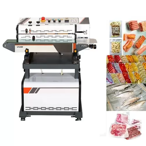 Continuous Vacuum Band Sealer with Nitrogen function,12m/min