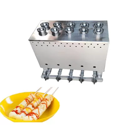 Commercial Gas Egg Roll Machine 10 Tubes