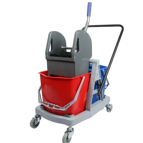 Plastic-Double-Bucket-Mop-Wringer-Trolley-40-Liter-Capacity-YEZTM